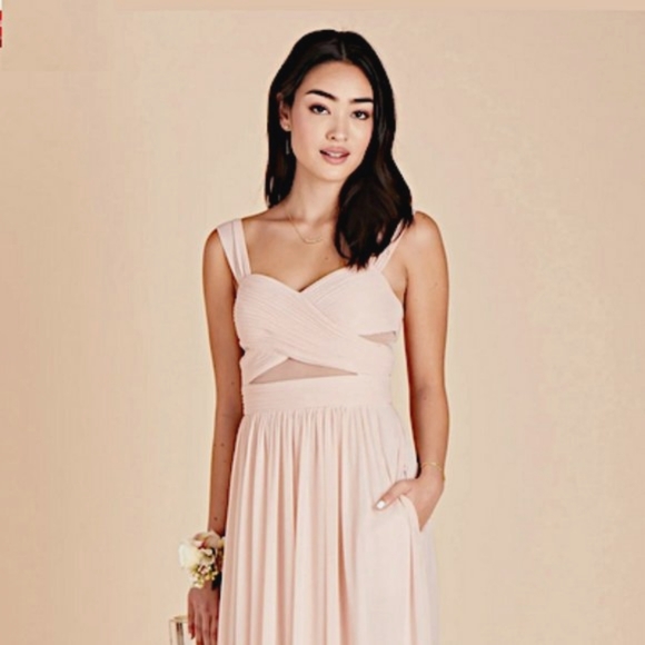 Birdy Grey Elsye Pleated Sweetheart Bodice w/Sheer Mesh Sleeveless Maxi Dress - Picture 4 of 6